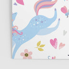 Magical Pastel Unicorn Floral Poster Gallery Image 3