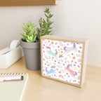 Magical Pastel Unicorn Floral Mini Art Print Gallery Image 2