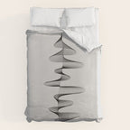 Abstract 80s Soundwave Art Music Audio black and white Musical design home wall bedroom decor Art Pr Duvet Cover Gallery Image 6