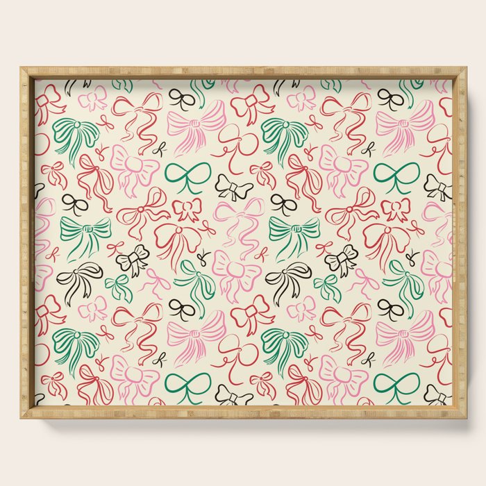 Coquette Holiday Bows Serving Tray Gallery Image 1