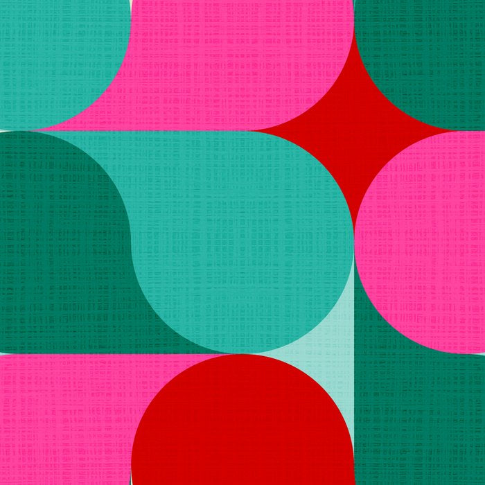 Retro Geo Christmas Drop Pattern - pink, teal, red, green Coffee Mug Gallery Image 2