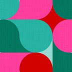 Retro Geo Christmas Drop Pattern - pink, teal, red, green Coffee Mug Gallery Image 2
