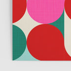 Retro Geo Christmas Drop Pattern - pink, teal, red, green Poster Gallery Image 3