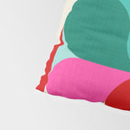 Retro Geo Christmas Drop Pattern - pink, teal, red, green Pillow Sham Gallery Image 4