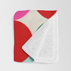 Retro Geo Christmas Drop Pattern - pink, teal, red, green Throw Blanket Gallery Image 3