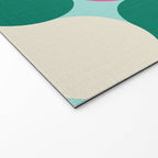 Retro Geo Christmas Drop Pattern - pink, teal, red, green Welcome Mat Gallery Image 2