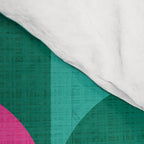 Retro Geo Christmas Drop Pattern - pink, teal, red, green Comforter Gallery Image 4