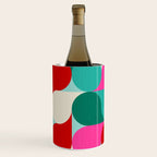Retro Geo Christmas Drop Pattern - pink, teal, red, green Wine Chiller Gallery Image 2