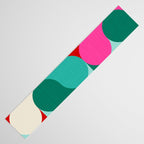 Retro Geo Christmas Drop Pattern - pink, teal, red, green Table Runner Gallery Image 3