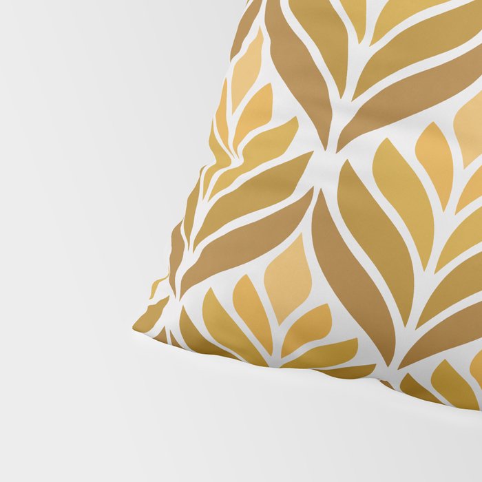 Yellow Retro Flower Pattern Pillow Sham Gallery Image 4