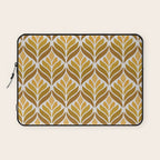 Yellow Retro Flower Pattern Laptop Sleeve Gallery Image 1