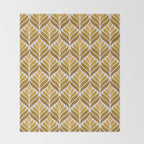 Yellow Retro Flower Pattern Throw Blanket Gallery Image 2