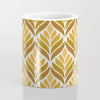 Yellow Retro Flower Pattern Coffee Mug Gallery Image 4