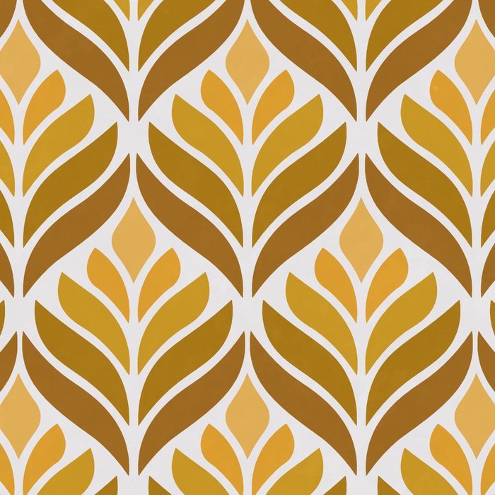 Yellow Retro Flower Pattern Coffee Mug Gallery Image 2