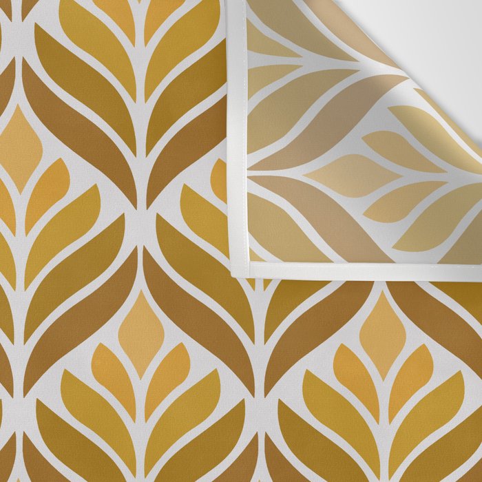 Yellow Retro Flower Pattern Wall Tapestry Gallery Image 3