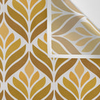 Yellow Retro Flower Pattern Wall Tapestry Gallery Image 3