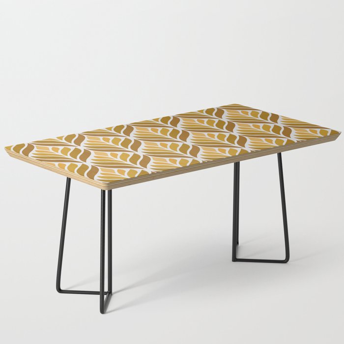 Yellow Retro Flower Pattern Coffee Table Gallery Image 1