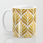 Yellow Retro Flower Pattern Coffee Mug Gallery Image 3