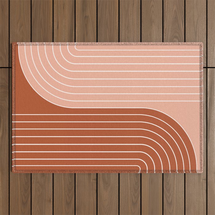 Two Tone Line Curvature XXIX Outdoor Rug Gallery Image 1