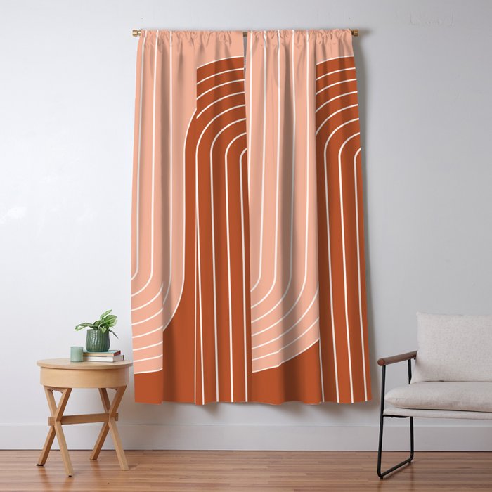Two Tone Line Curvature XXIX Window Curtain Gallery Image 5
