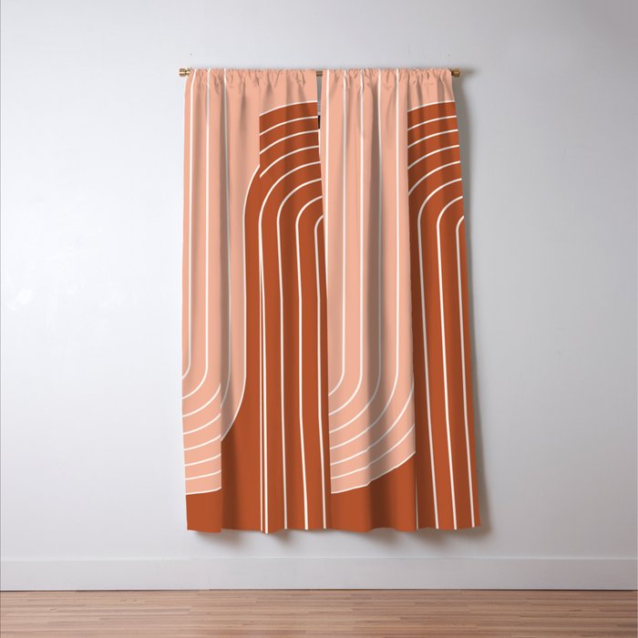 Two Tone Line Curvature XXIX Window Curtain Gallery Image 3