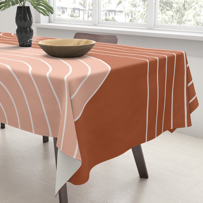 Two Tone Line Curvature XXIX Tablecloth Gallery Image 3