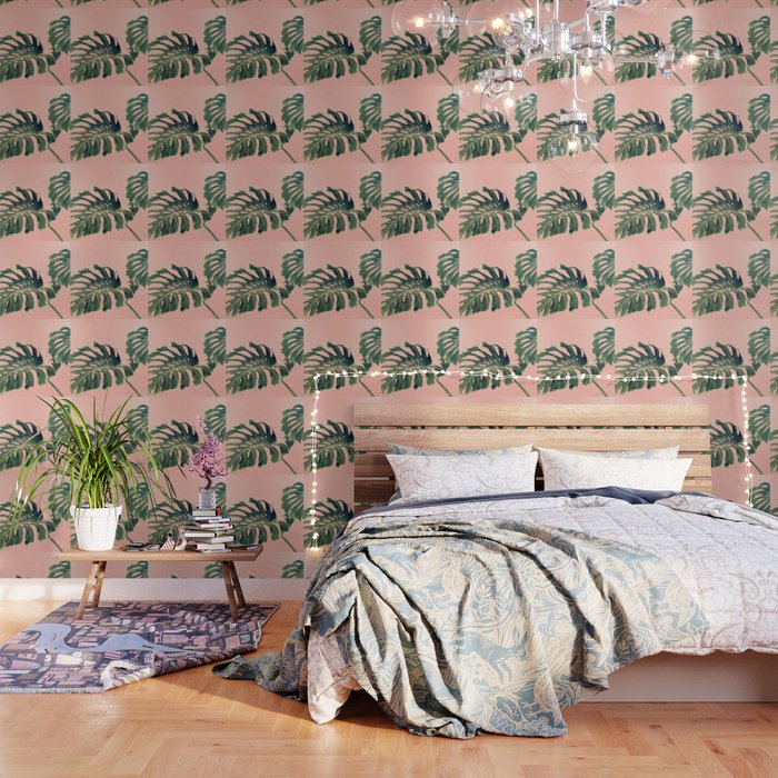 Monstera Blush Wallpaper Gallery Image 3
