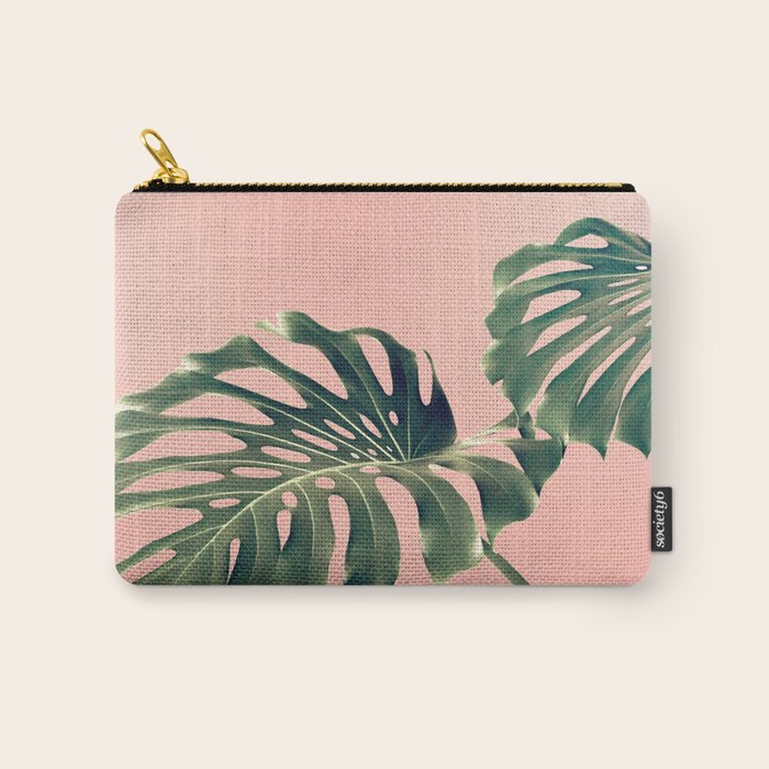 Monstera Blush Carry All Pouch Gallery Image 1