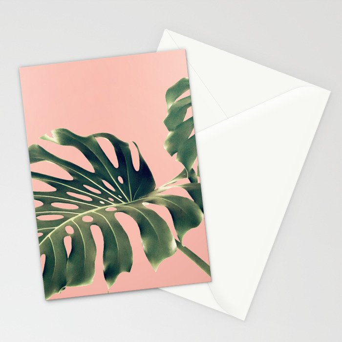 Monstera Blush Stationery Card Gallery Image 2