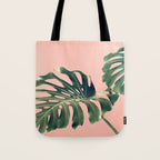 Monstera Blush Tote Bag Gallery Image 1
