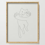 One Line Cat 2: Hug Serving Tray Gallery Image 1