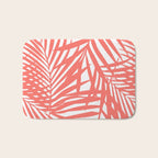 Palm Fronds in Living Coral Bath Mat Gallery Image 1