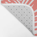 Palm Fronds in Living Coral Bath Mat Gallery Image 2