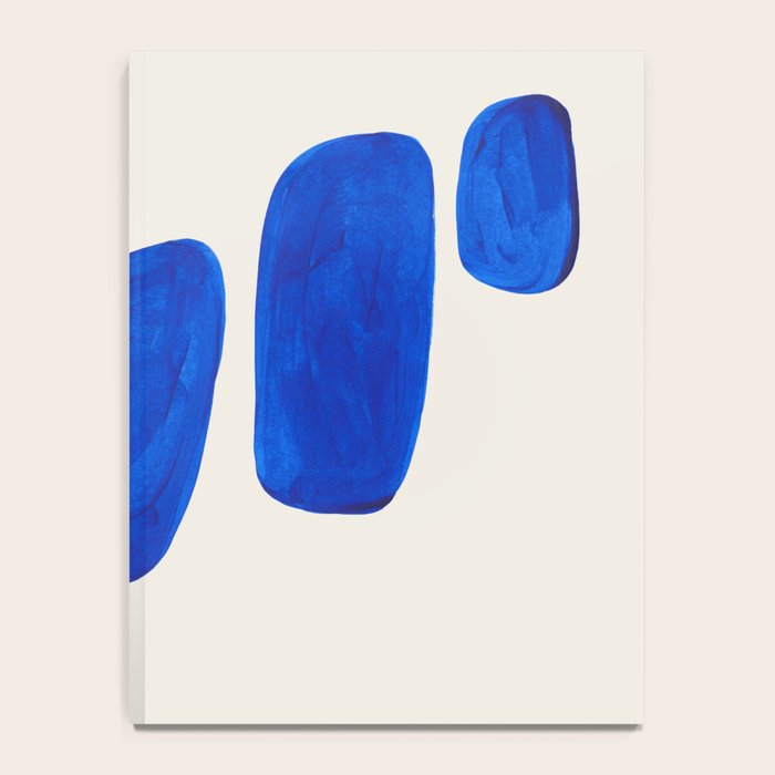 Minimalist Modern Mid Century Colorful Abstract Shapes Phthalo Blue Native Pebbles Stacked Notebook Gallery Image 4