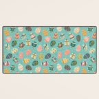 Floral Easter Eggs - Aqua Desk Mat Gallery Image 3
