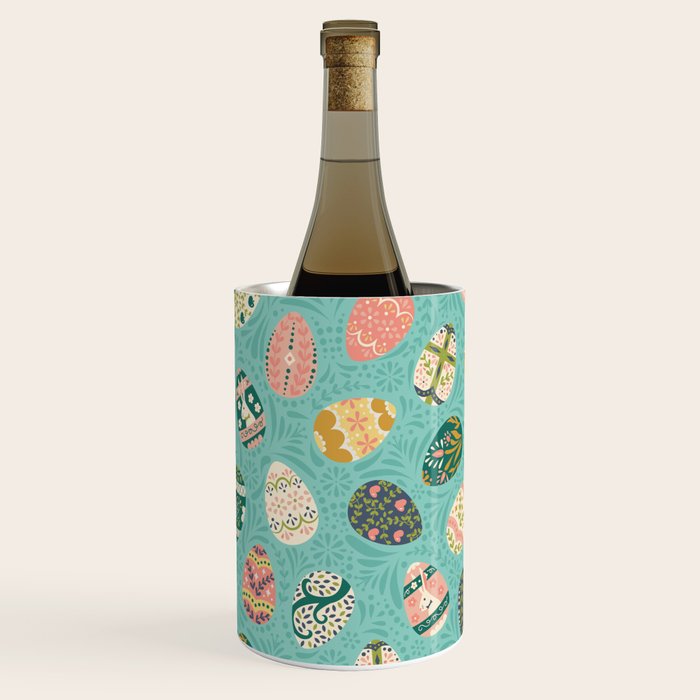 Floral Easter Eggs - Aqua Wine Chiller Gallery Image 3