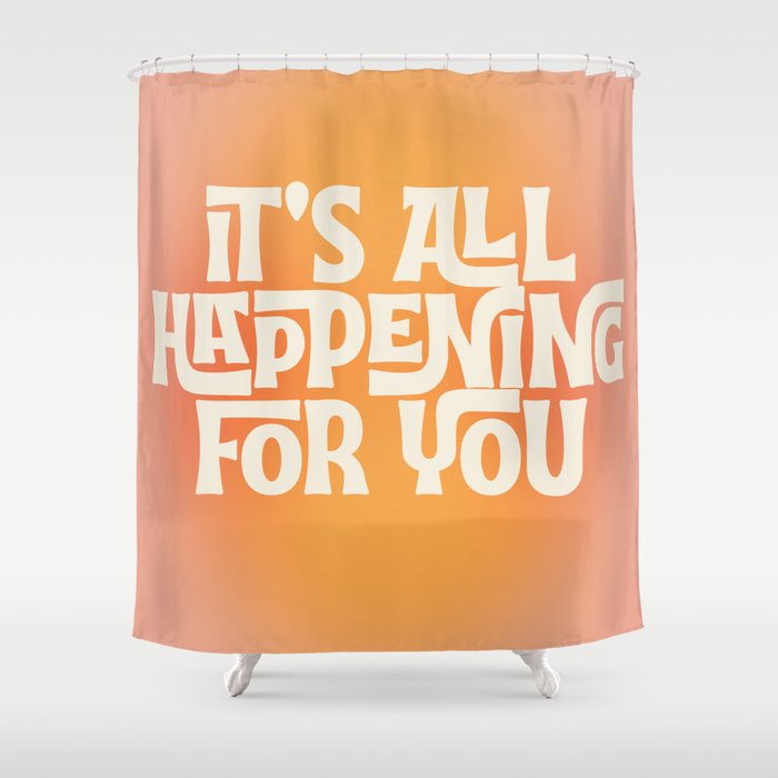It's All Happening For You - Modern Art Print Shower Curtain Gallery Image 1