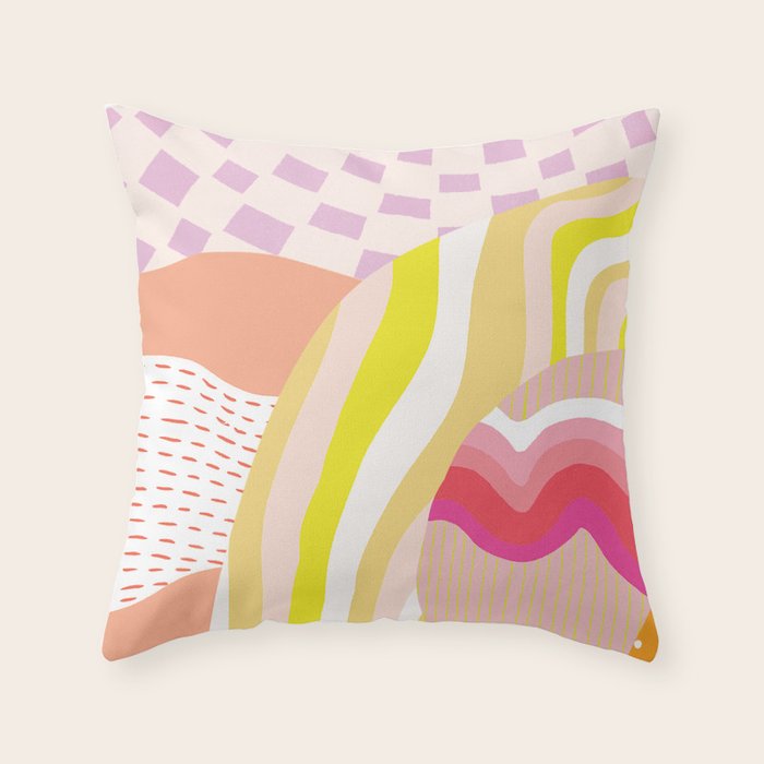 dream state, collage Throw Pillow Gallery Image 1