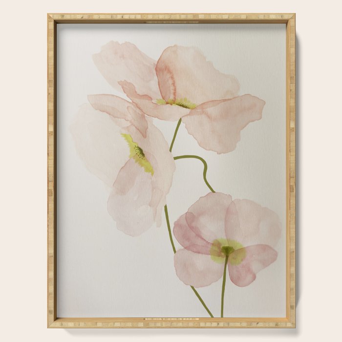 Silk Poppies Serving Tray Gallery Image 1