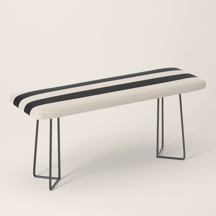 Strong Deco - Minimalist Geometric Design in Black and Almond Cream Bench Gallery Image 1