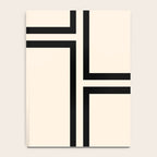 Strong Deco - Minimalist Geometric Design in Black and Almond Cream Notebook Gallery Image 4