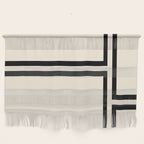 Strong Deco - Minimalist Geometric Design in Black and Almond Cream Wall Hanging Gallery Image 1