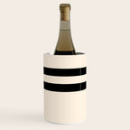 Strong Deco - Minimalist Geometric Design in Black and Almond Cream Wine Chiller Gallery Image 3