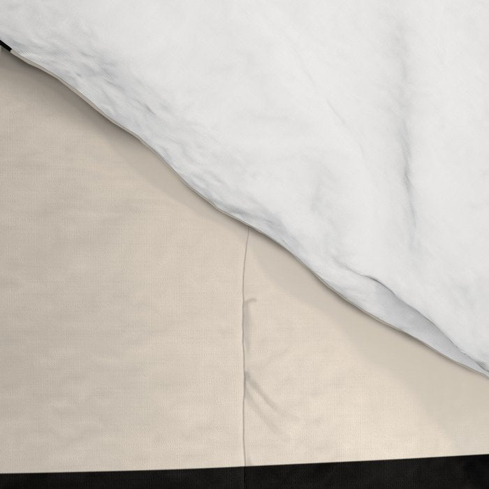 Strong Deco - Minimalist Geometric Design in Black and Almond Cream Comforter Gallery Image 4