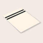 Strong Deco - Minimalist Geometric Design in Black and Almond Cream Notebook Gallery Image 3