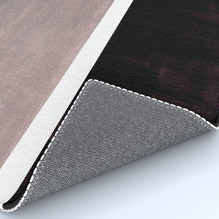 Mid Century Modern Minimalist Art Colorblock Rothko Inspired Squares Grey and Black Simple Abstract Rug Gallery Image 4