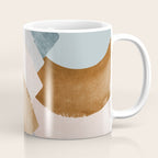 Brushstroke rainbows - teal Coffee Mug Gallery Image 1