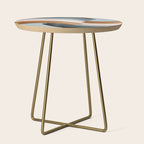 Brushstroke rainbows - teal Side Table Gallery Image 1