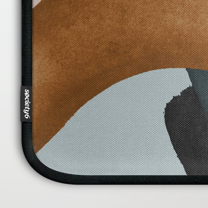 Brushstroke rainbows - teal Laptop Sleeve Gallery Image 3