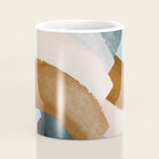 Brushstroke rainbows - teal Coffee Mug Gallery Image 4